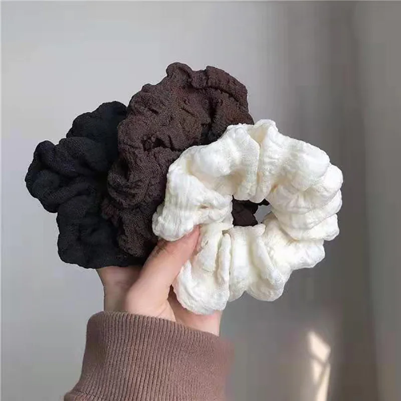 Arrival Star Pattern Chiffon Scrunchies Korean Style Hair Accessories for Women Versatile Sweet Hair Bun Bands Ins Trendy