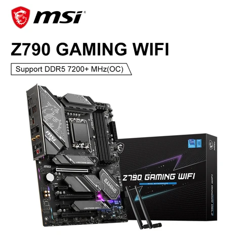 Материнская плата MSI Z790 GAMING материнская плата с WIFI LGA 1700 Intel Z790 SATA ATX DDR5 Wi-Fi 6E 2,5 Gbps LAN 4x M.2 RGB