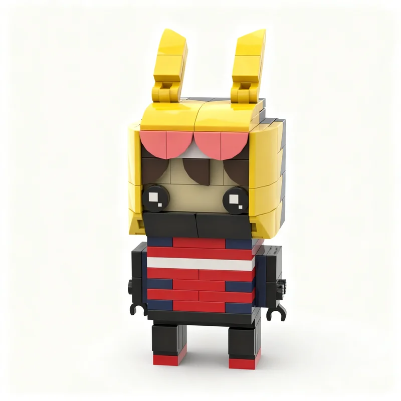 Фото Набор для сборки MOC Brickheadz Коичи Хаймавари, 136 деталей, модель BrickHead My Hero, конструктор, архитектурные блоки, идея для рождественского подарка, развивающая игрушка №2