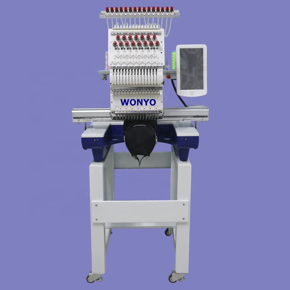 

computer embroidery machine price One Head Compact embroidery machine wonyo with 15 needles