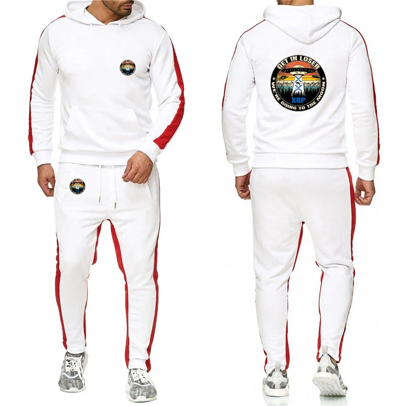 Cryptocurrency Ripple XRP 2025 мужские новые весенне-осенние однотонные комплекты из двух