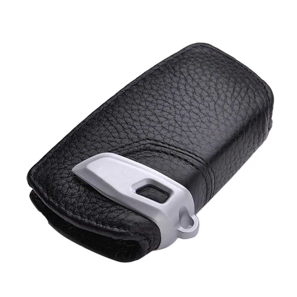Car Key Shell Case Cover for BMW New 1 3 5 7 X GT 6 Series Z4 X3 Black Leather Replacement Electric Car Interior Accessories