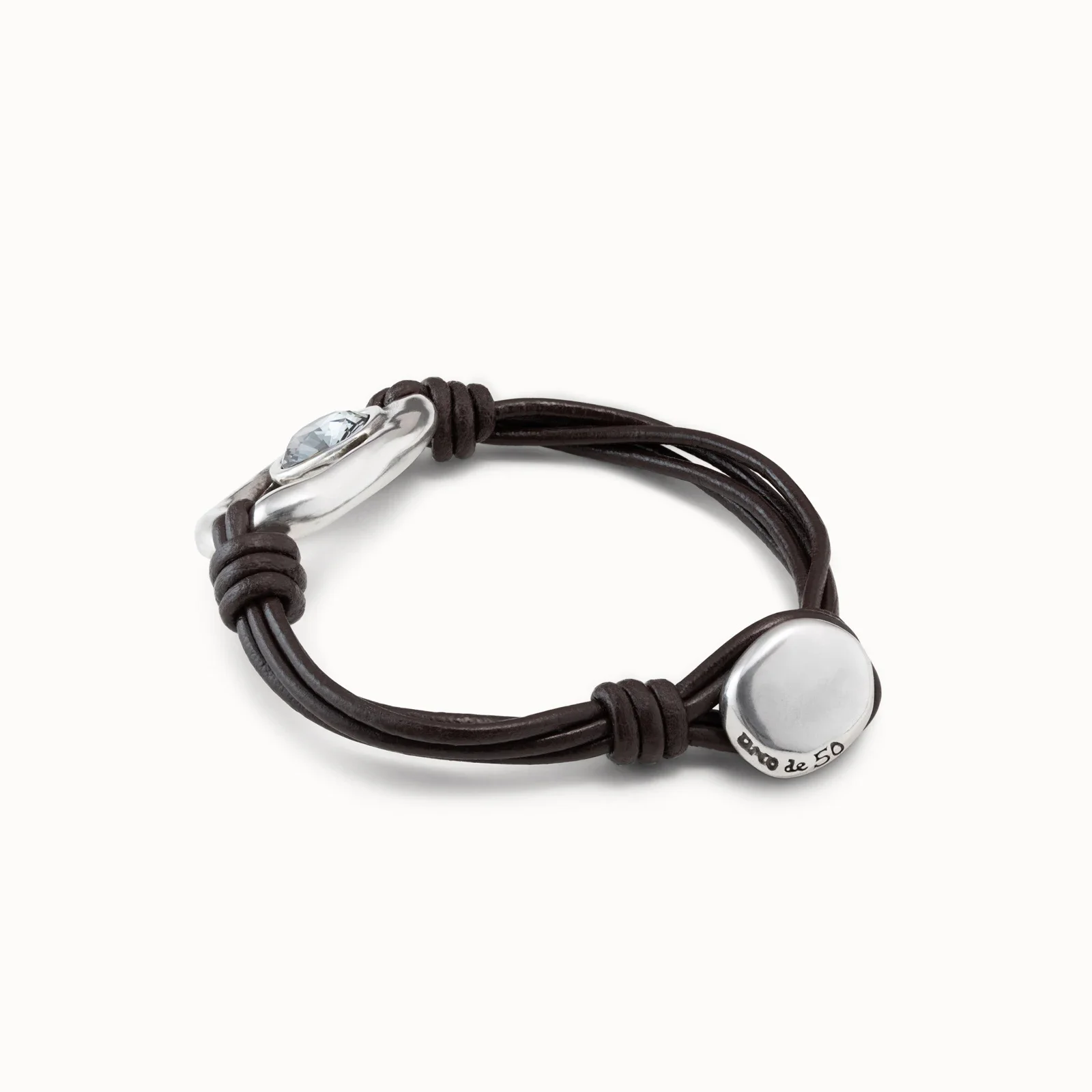 UNOde50-оригинальный кожаный браслет из веревки для женщин нерегулярные квадратные