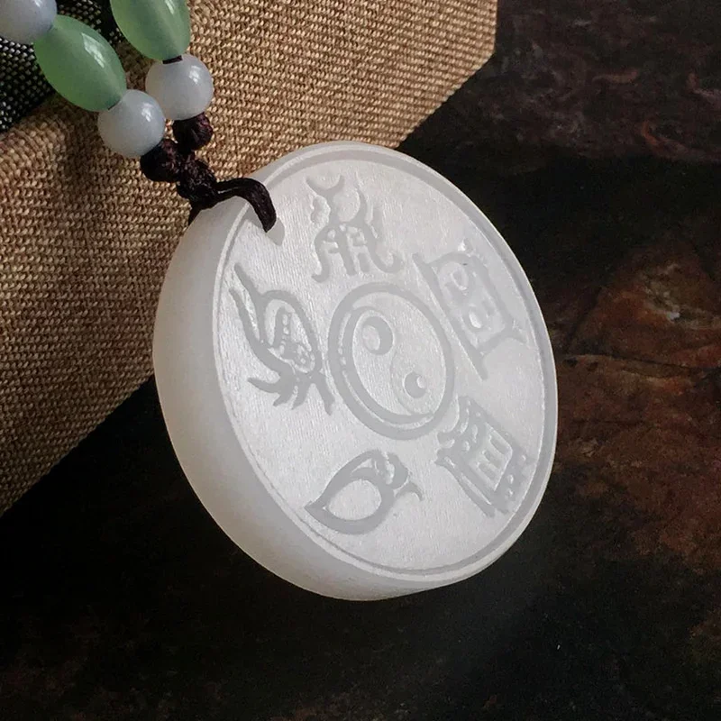 Лидер продаж натуральный ручной вырез афганский нефрит бренд юаня Taoist Talisman