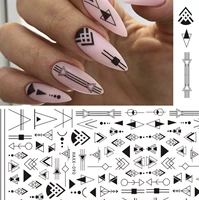 black butterfly nails stickers decals white flower adhesive manicure decorations design for nail art manicures decorations salon