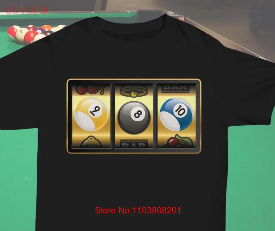 Забавная футболка для игры в бильярд слот бассейна восемь девять мячей одном