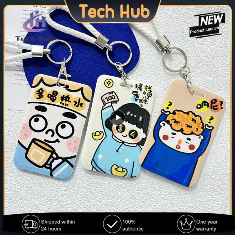 

Cute Card Sleeve Section 22 Id Set Campus Id Card Set Cartoon New Card Sleeve Durable Lanyard Key Buckle Integrated Abs Lovely