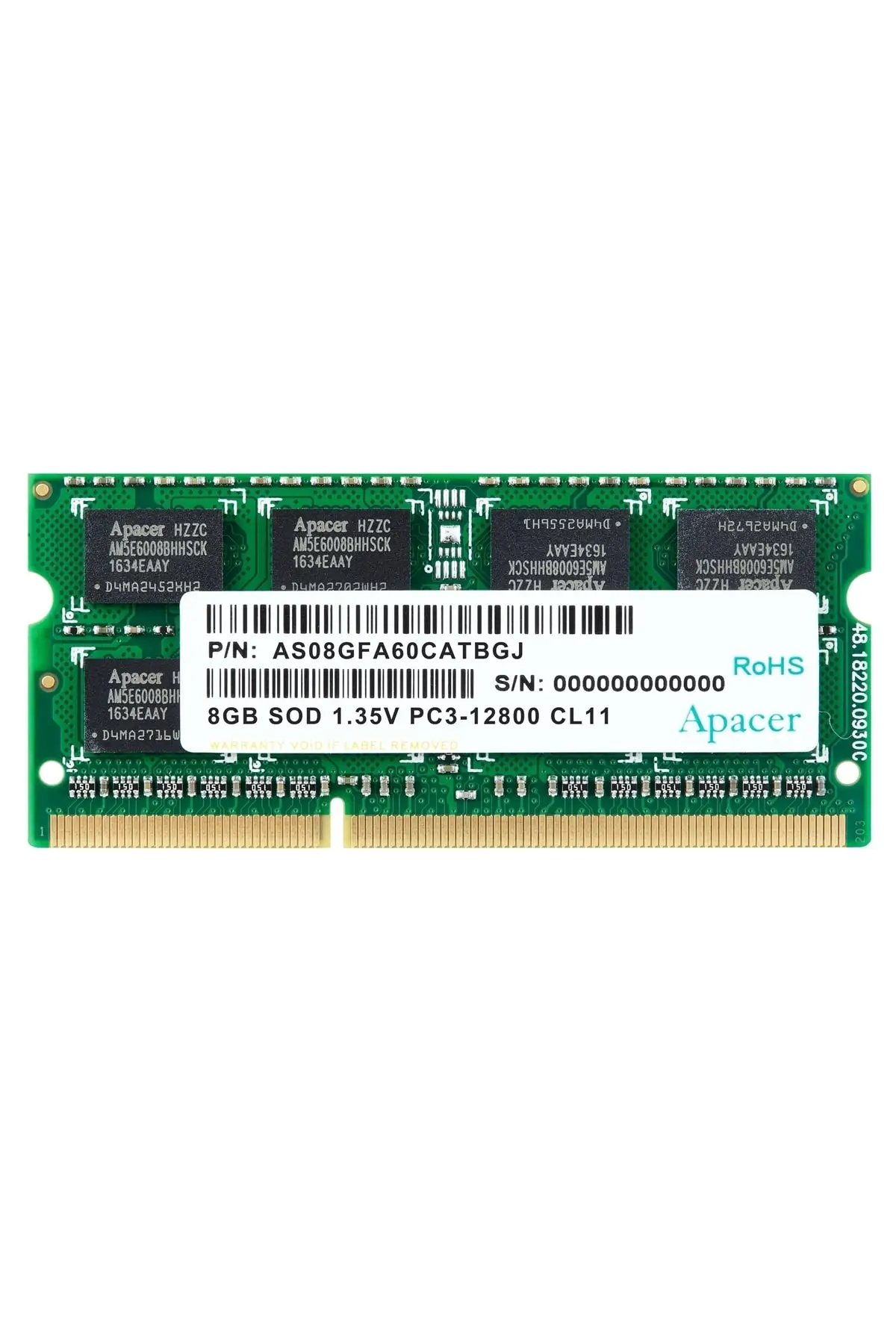 

8gb (1x8gb) 1600mhz Cl11 Ddr3 Notebook Sodimm Ram (dv.08g2k. Cam)