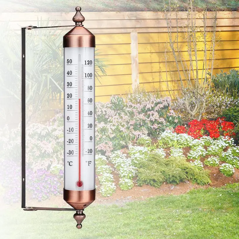 

Wall Thermometer 10 Indoor & Outdoor Thermometer Decorative Large Outdoor Thermometers For Patio Garden Greenhouse No Battery