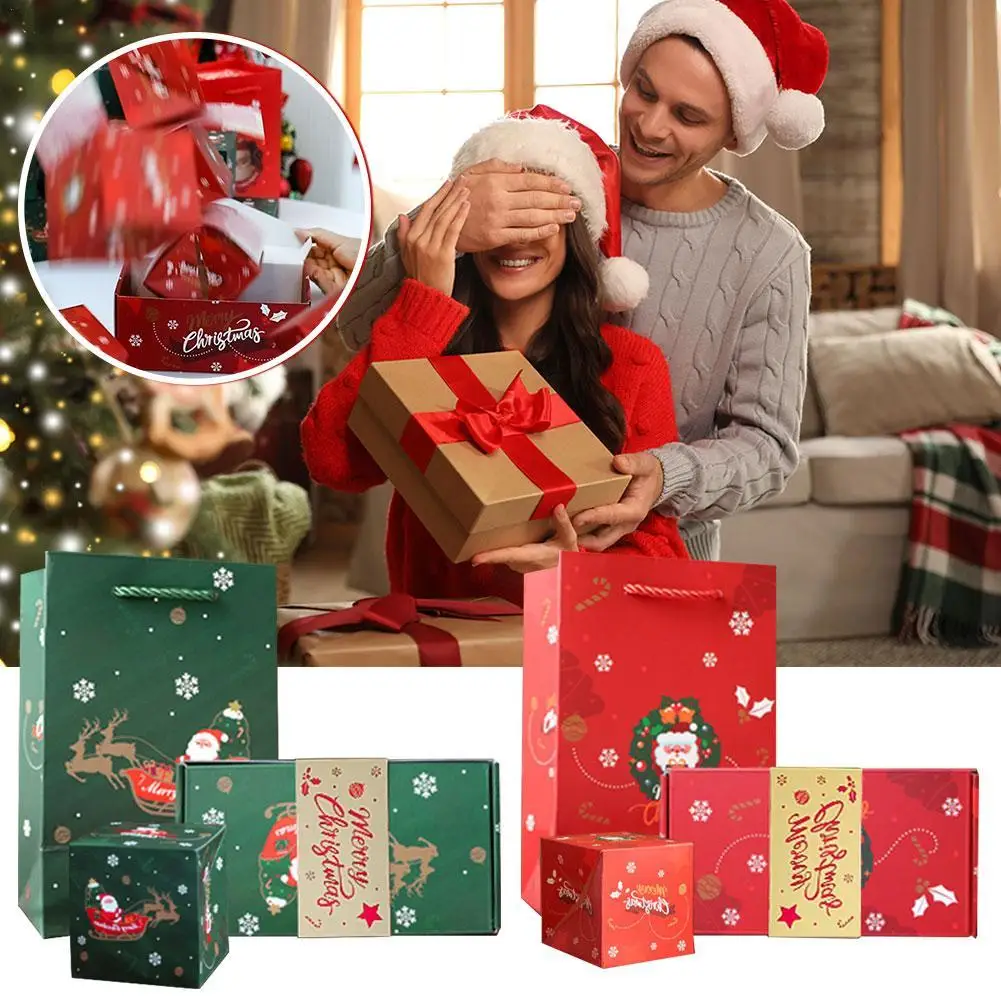 

JOYJOYSET - Surprise Gift Box Set, Folding Bounce Surprise Gift Box, Surprise Box Gift Box for Money, 2023 Newly Merry Christmas