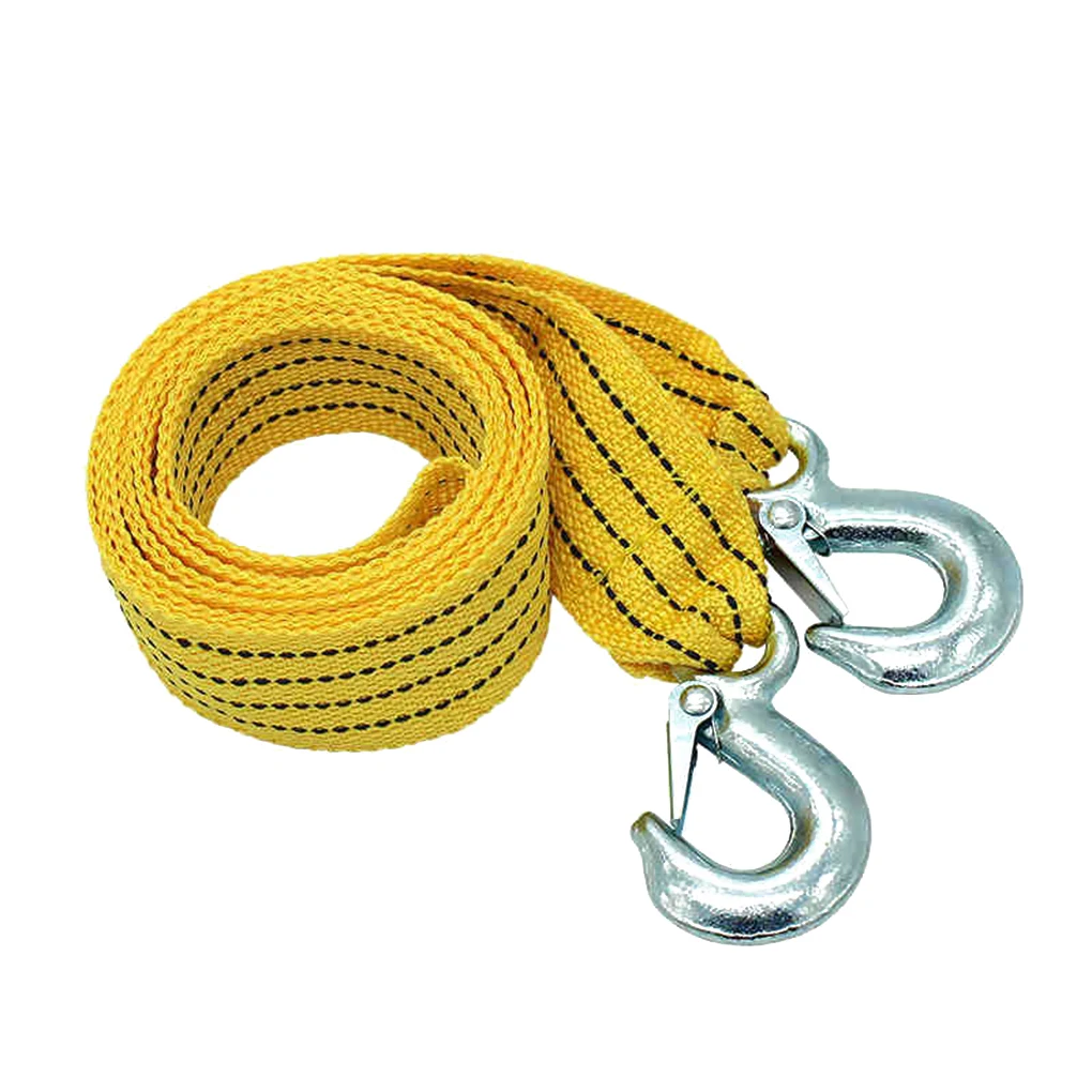 

2 Anti Slipping Hooks Heavy Duty Car Tow Cable 3 Ton 6 Ton Emergency Trailer Rope Vehicle Nylon Strap