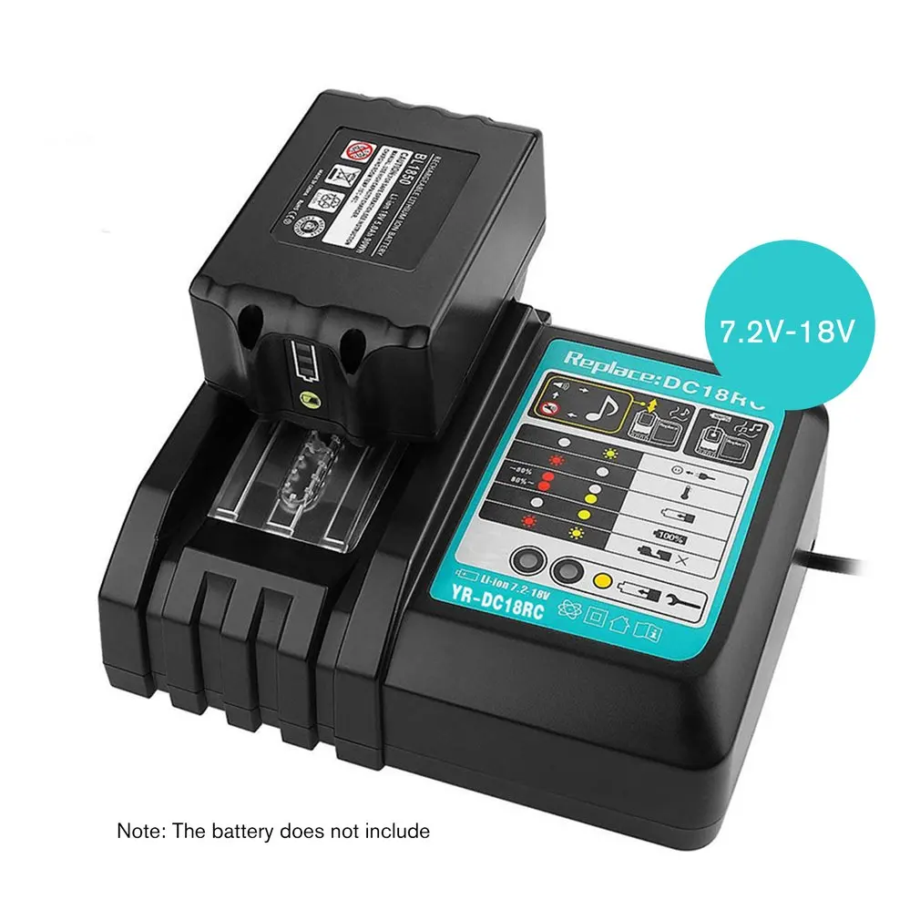 

Зарядное устройство DC18RC для дрели Makita, 18 В, 3 А, литий-ионное зарядное устройство для Makita 4,4 в, 18 в, BL1830, BL1430, DC18RC, DC18RA, электроинструмент