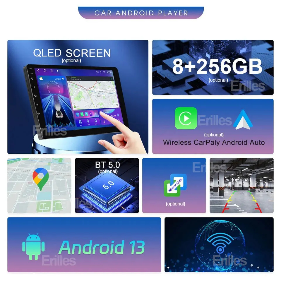 Фото Android 14 для Volkswagen Tiguan 1 NF 2006-2016 Автомобильное мультимедийное радио GPS-навигация Стерео WIFI Беспроводной BT Carplay Сенсорный экран №2