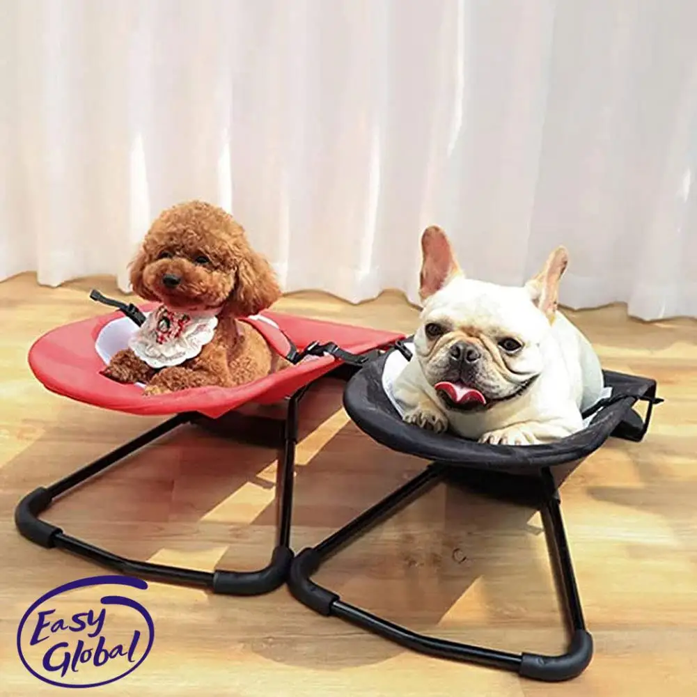 

Dog Cat Rocking Chair Pet Dog Cat Bed Spring Recliner Portable Puppy Nest Folding House Comfort Nest for Pet Cat Dog Supplies