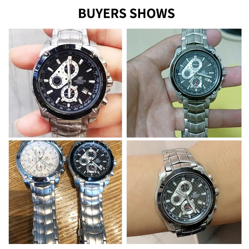 Фото Для Casio Edifice EFB100D 5051EF-524D-7A 22x14 мм твердая стальная пряжка ремешок для часов резиновая основа прочный вогнутый дизайн интерфейса №3
