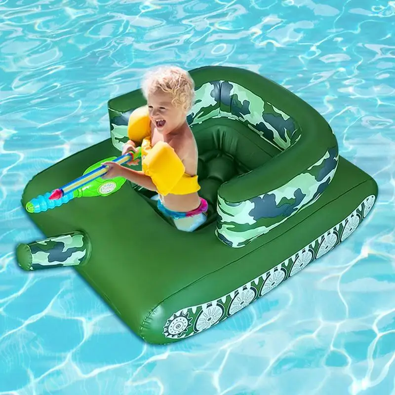 

Inflatable Pool Float Seat Ring Fun-Water Spray Car Toddler Swim Ring Seat Foldable Lightweight Water Toys For Beach Pool Party