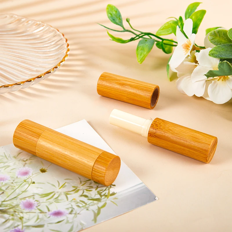 1 шт. 4/5 г натуральный бамбук DIY губная помада тюбик для губ косметический