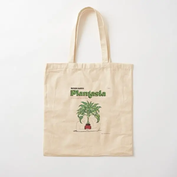 

Plantasia Plant Lovers Cotton Canvas Bag Reusable Shoulder Bag Designer Ladies Fashion Printed Travel Tote Women Casual Unisex