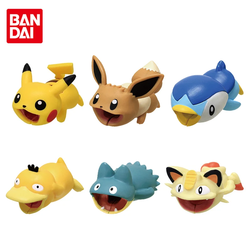 

Bandai Genuine Pokemon Data Line Doll Pikachu Eevee Snorlax Meowth Piplup Psyduck Anime Action Figure Model Toys Gifts for Kids
