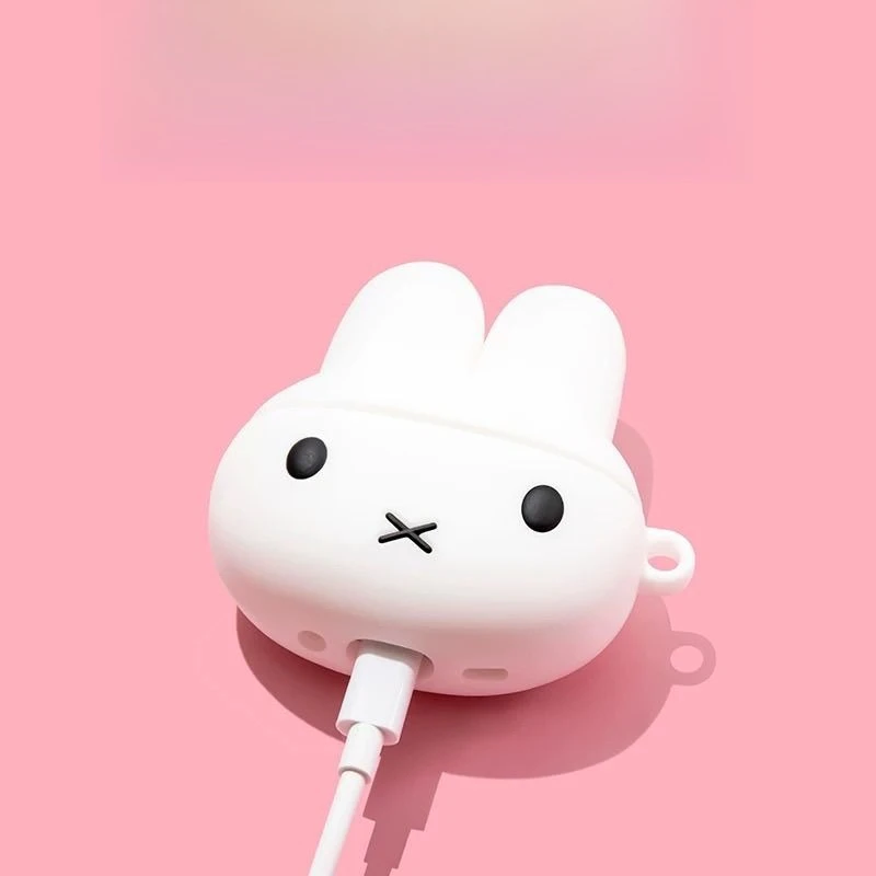 Фото Милый мультяшный чехол Миффи для Apple Airpods 4, защитный чехол для Bluetooth-наушников 1/2 поколения, мягкий, противоударный, милый дизайн №3