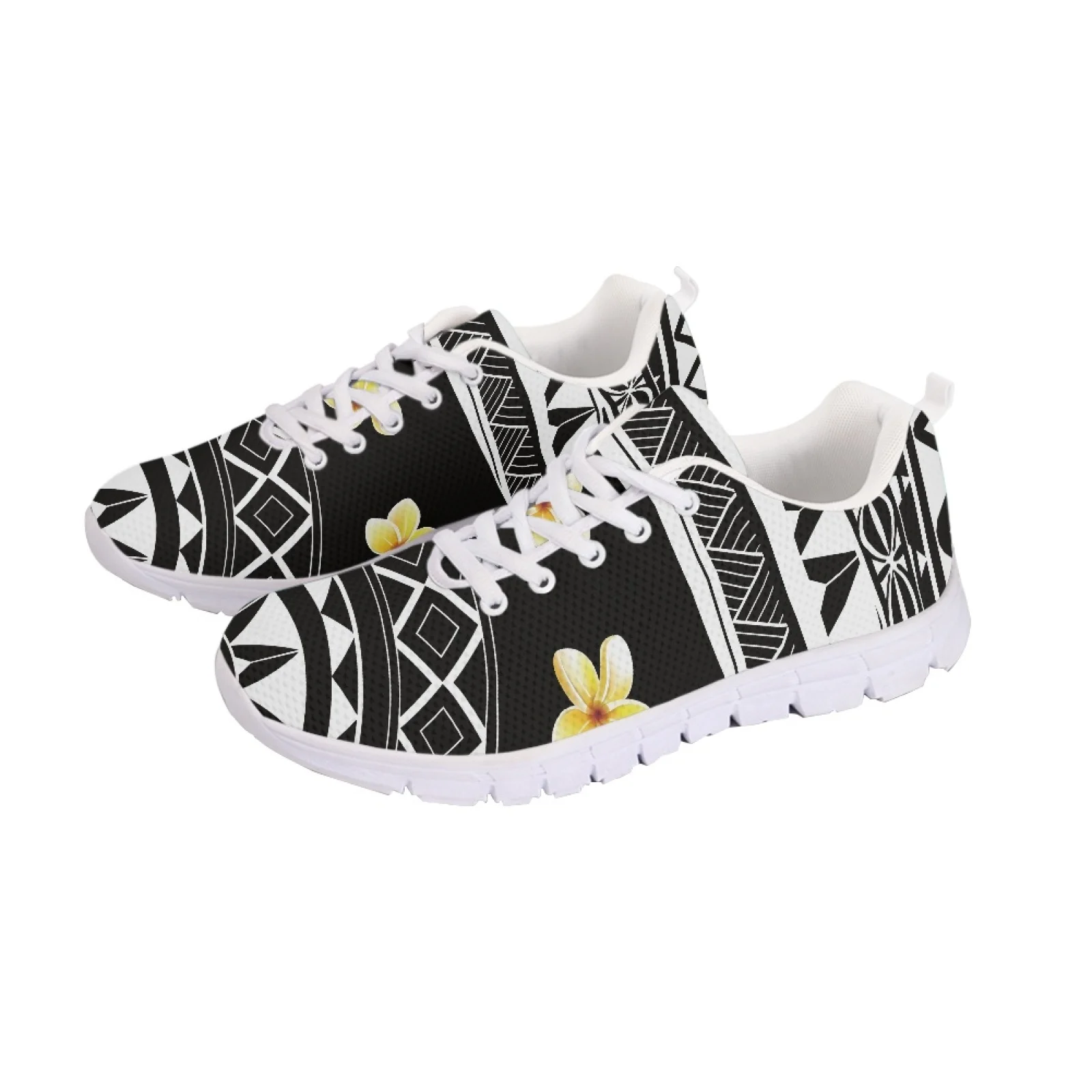 

Polynesian Tribal Fijian Totem Tattoo Fiji Prints Men Women Outdoor Comfortable Casual Walkng Jogging Shoes Soft-Soled Trainers