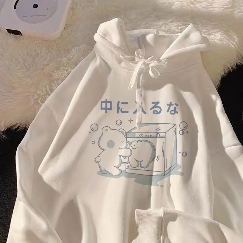 

2022 Autumn Winter Sweatshirts Women's Tide Hoodie Loose Long Sleeve Top Female Student Oversized Hoodie Sweet Print Pullover