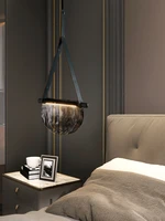 bedside lamp postmodern belt small chandelier nordic minimalist designer model room restaurant bar bedside art lamp