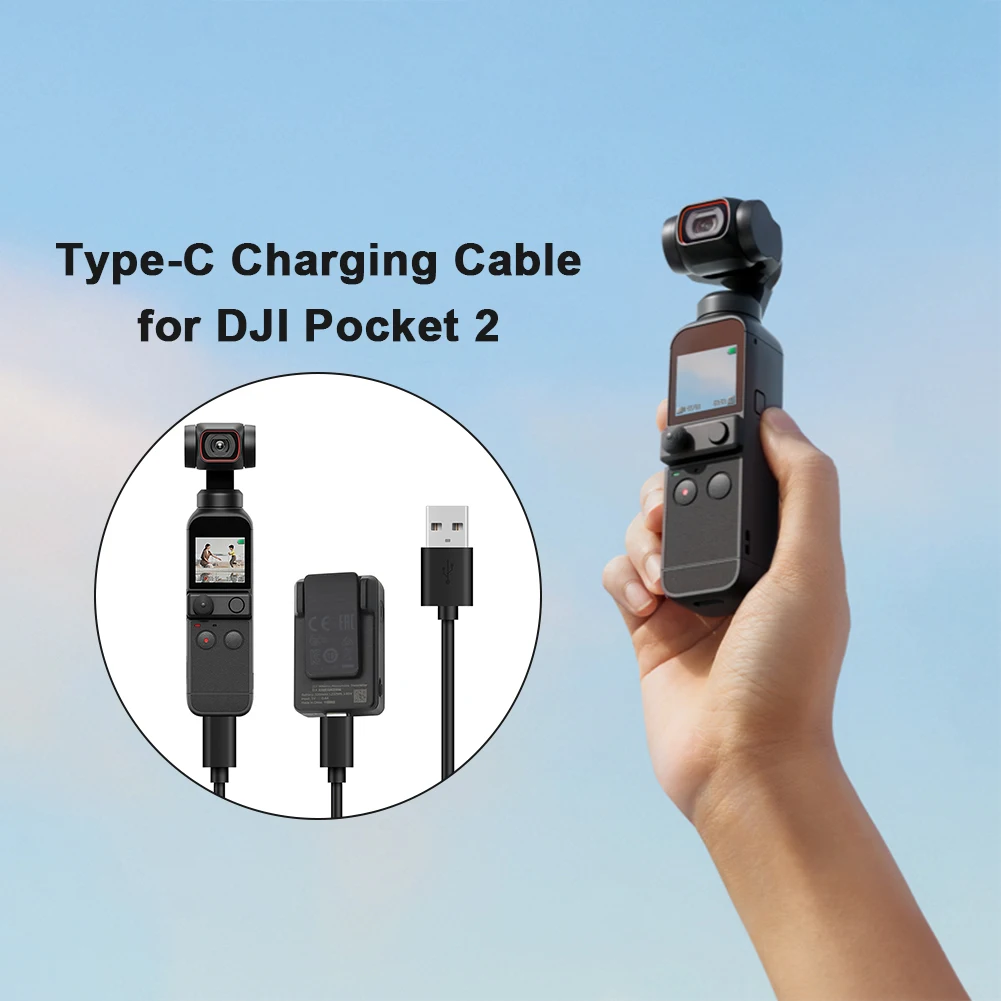 

1m Data Cable for DJI Pocket 2 Drone Handheld Gimbal Expansion Accessories Replacement Charging Cable Type-C Power Cord