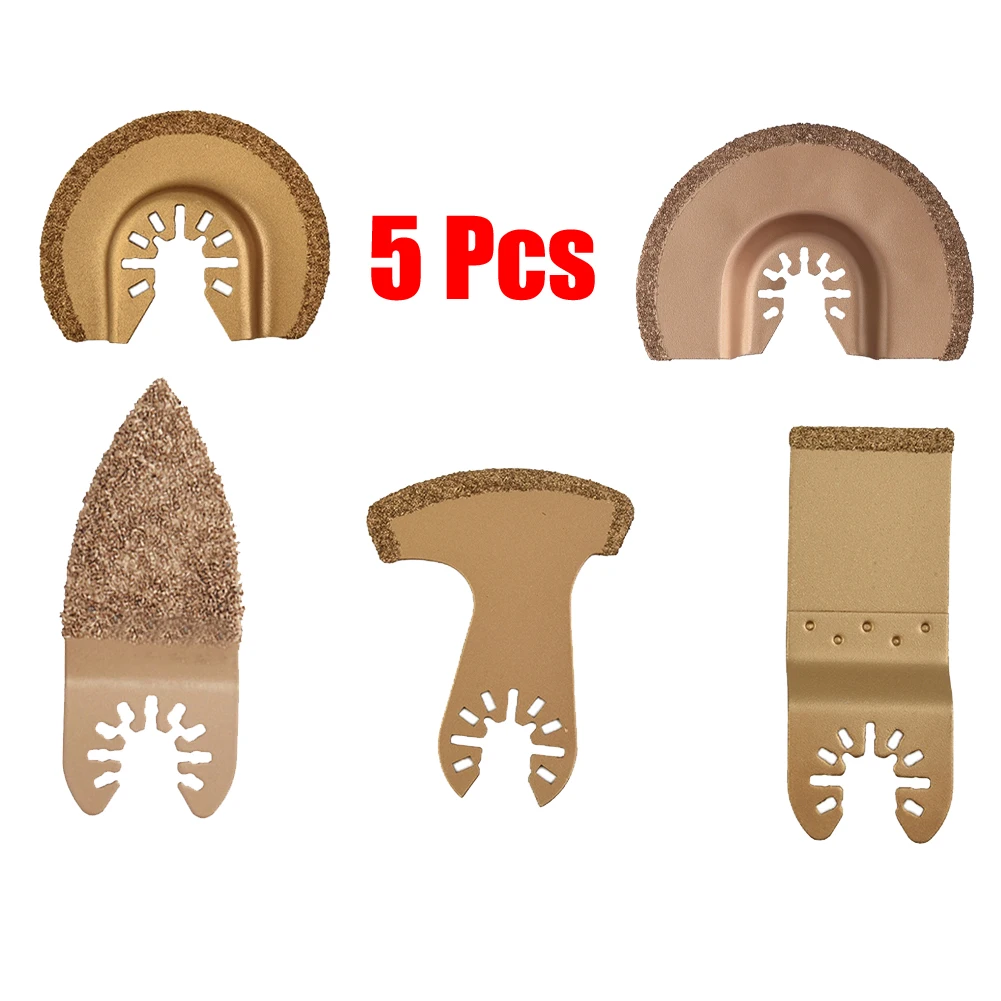 

Лезвия пилы из карбида, Осциллирующий Мульти-инструмент, сегментные лезвия пилы, резак для плитки, сетка для электростанка, универсальные аксессуары для инструментов, 5 шт.