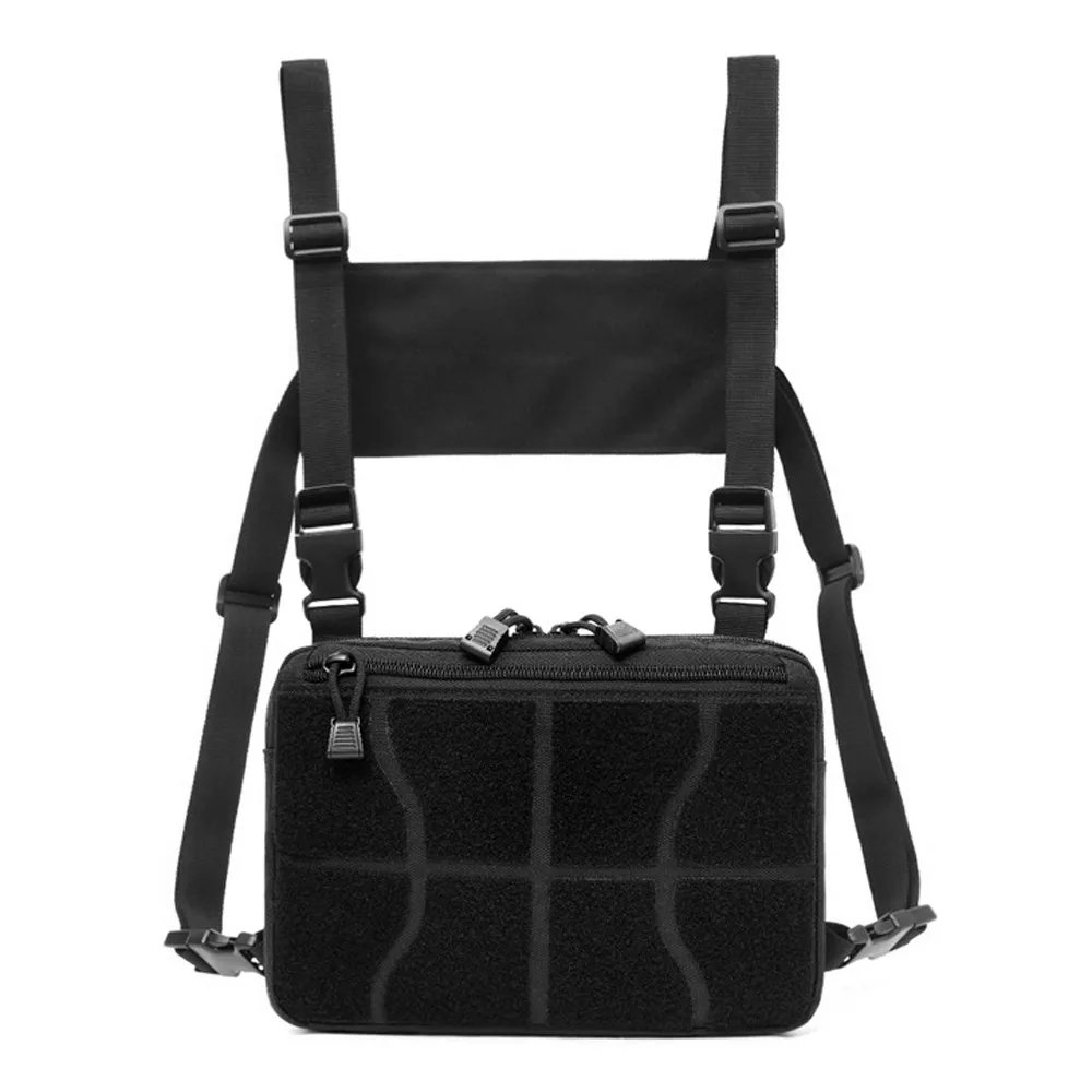 

Chest Kit Pack Vest Bag Front Pouch Outdoors Carry Pouch For Hiking Fishing Camping Backpacking