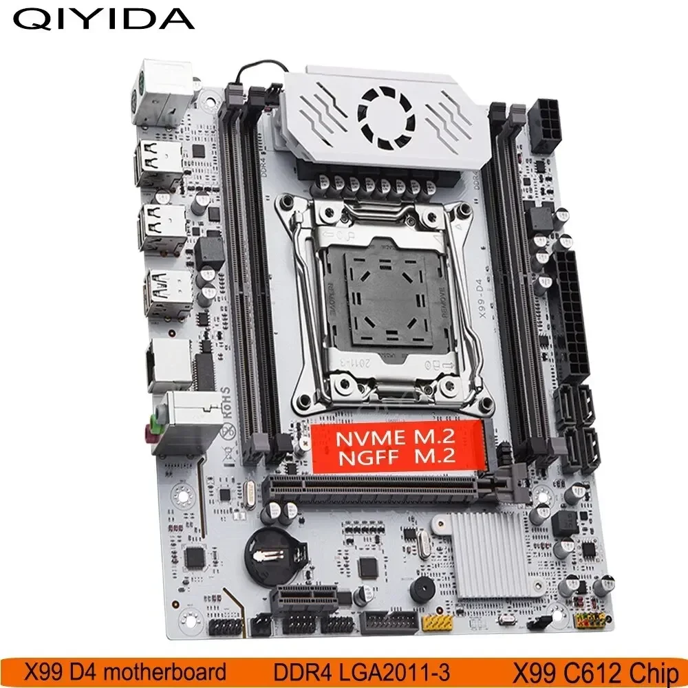 Материнская плата QIYIDA X99 с поддержкой оперативной памяти DDR4 LGA 2011-3 Xeon E5 V3 V4 NVME M.2 Slot