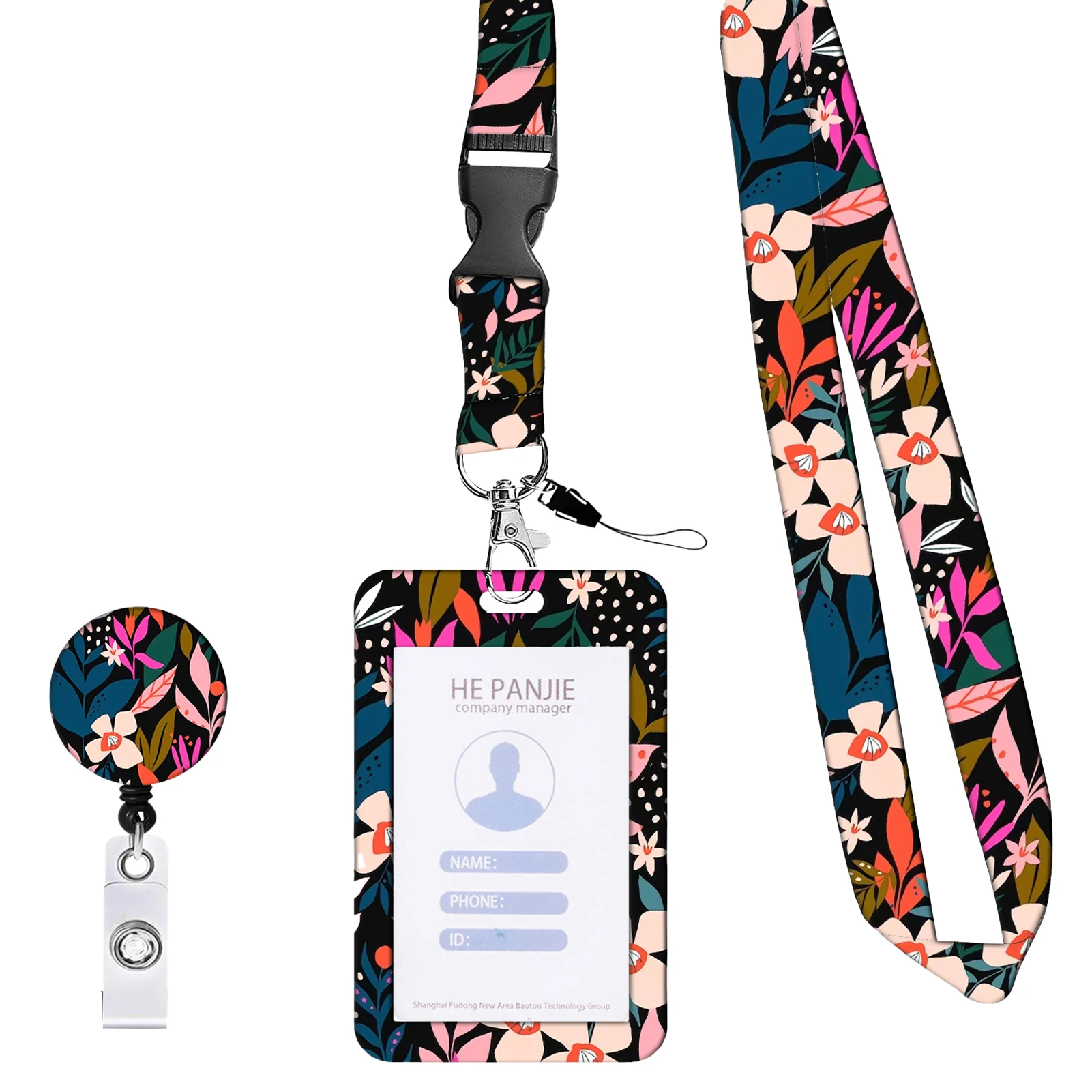 

Badge Holder Set Name Tag Swivel Lobster Clasp Lightweight ID Card Teachers Office School Detachable Camera Vertical Neck Strap