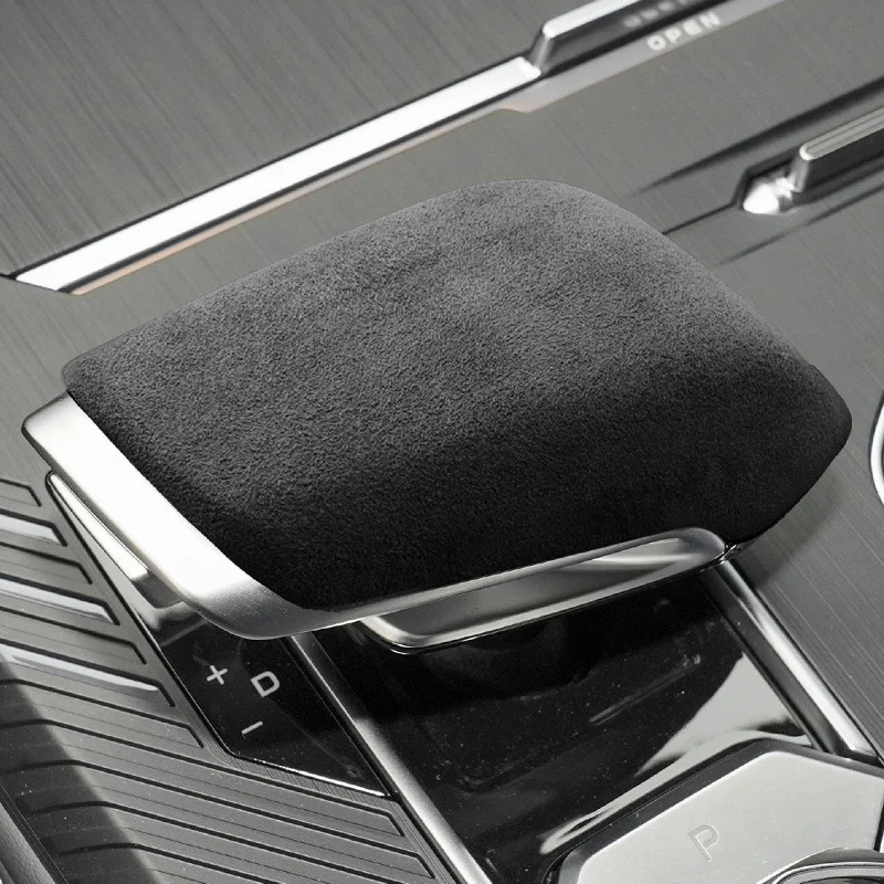 

For Chang'an Unik Alcantara Suede Gear Handle Cover Gear Shift Collars Central Control Interior Accessories