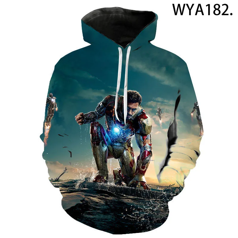 

2023 New Fashion Casual Boy Girl Kids Iron Movie Print 3D Hoodies Streetwear Men Women Children Sweatshirts Long Sleeve Tops