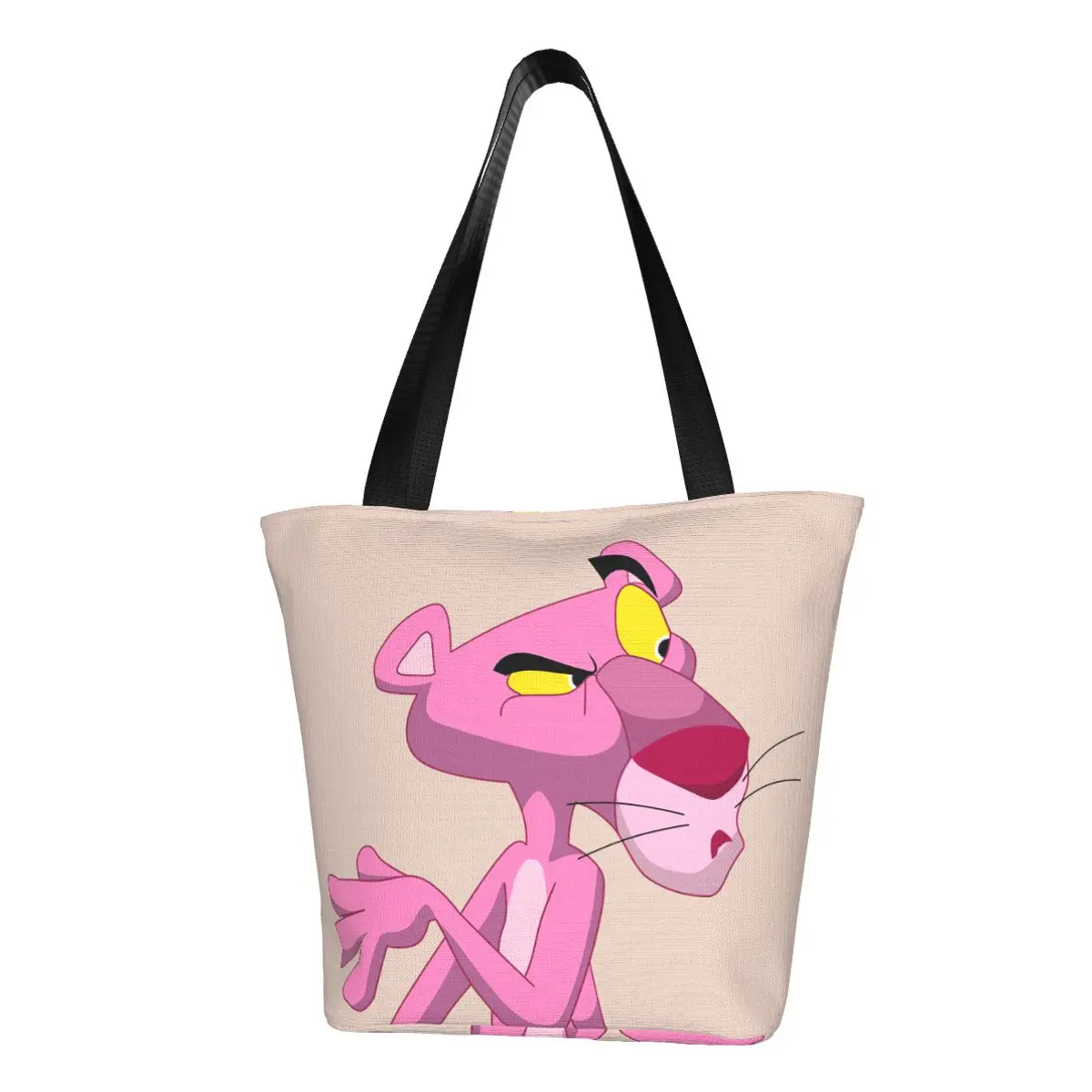 Pink Panther Polyester outdoor girl handbag, woman shopping bag, shoulder bag, canvas bag, gift bag