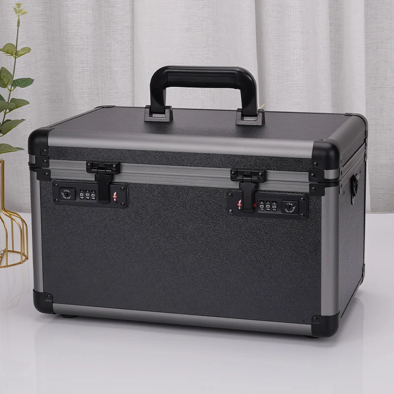 

Aluminium alloy tool box suitcases Portable designer luggage bag suitcase carry on luggage Metal poker chip case insurance box