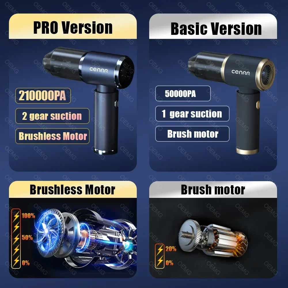 CENRR 210000 PA Автомобильный пылесос Мини беспроводной ручной портативный Мощный