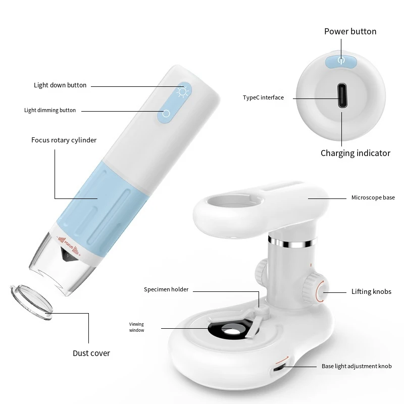 Цифровой Ручной микроскоп с Wi-Fi и USB эндоскоп беспроводным увеличением от 50 до 1000