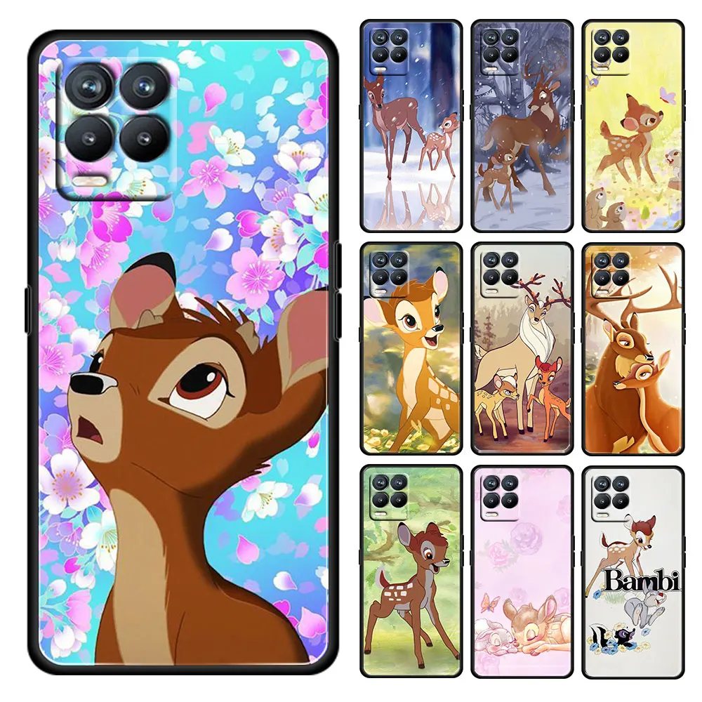 

Anime Bambi Kawaii Case For OPPO GT Master Find X5 X3 Realme 9 8 6 C3 C21Y Pro Lite A53S A5 A9 2020 Black Phone Cover Coque Capa