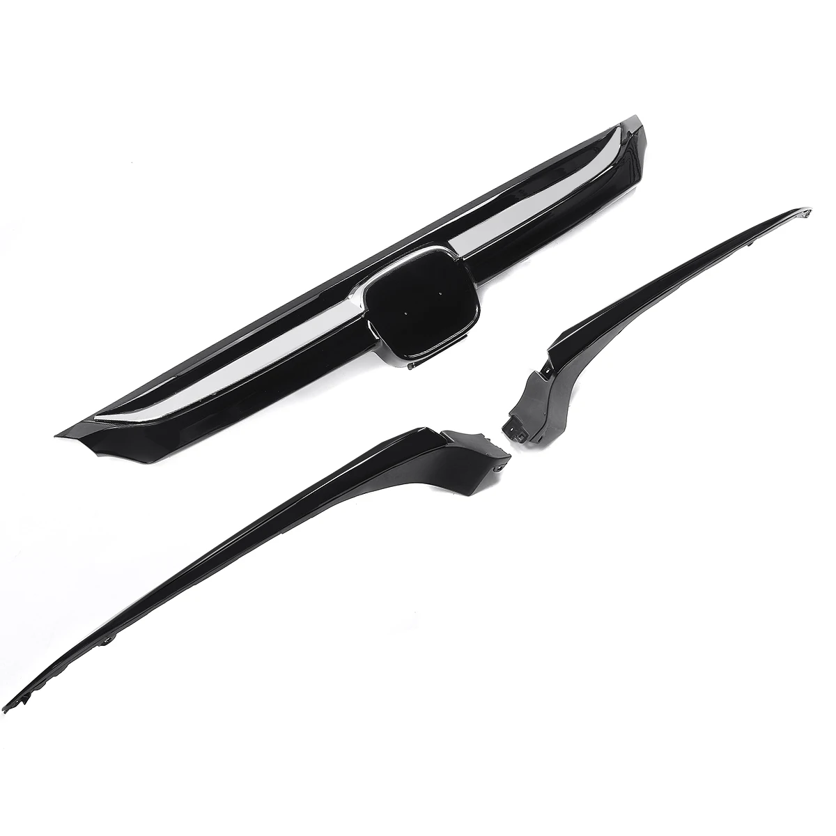 Новый черный/карбоновый передний бампер для автомобиля решетка крышка гриля