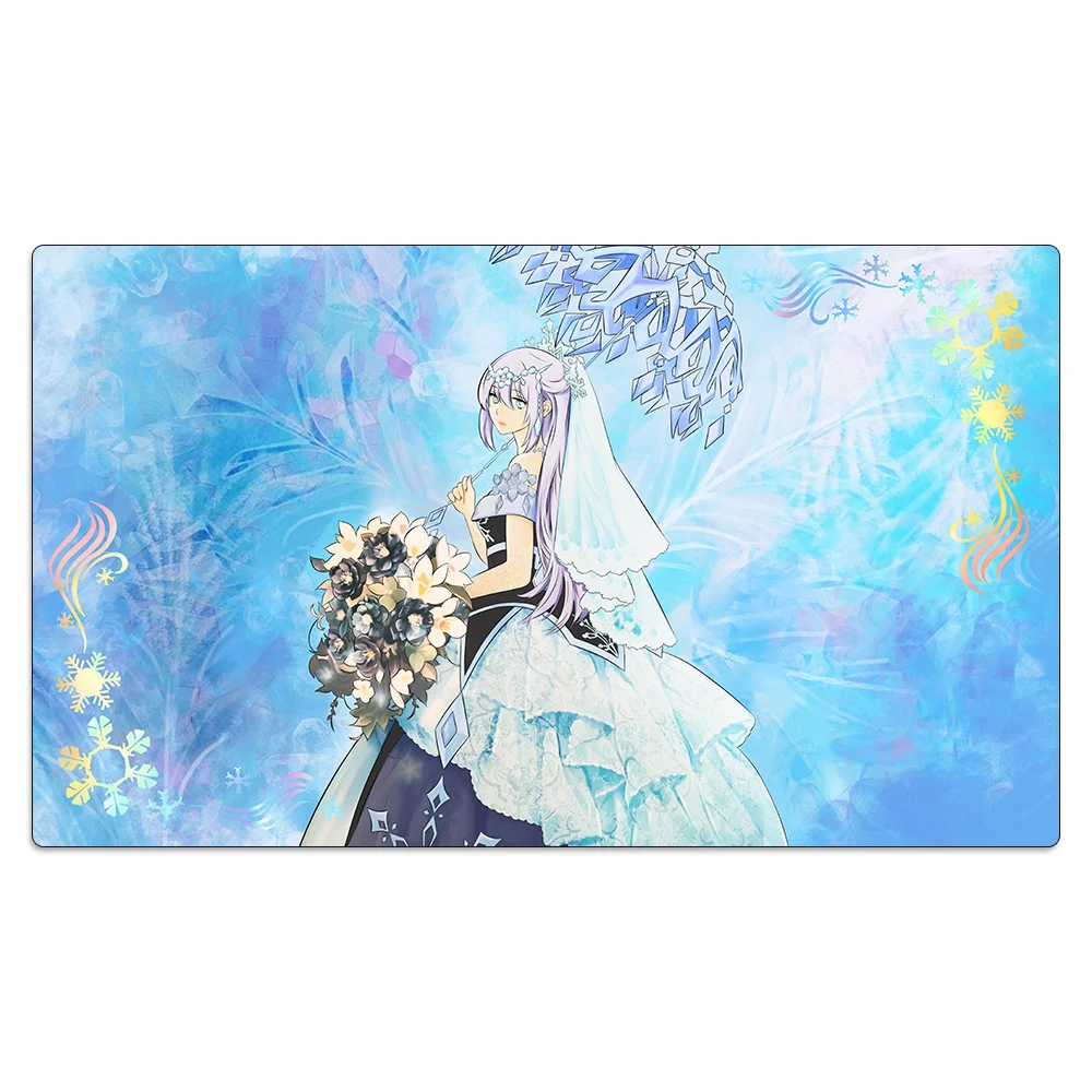 

YuGiOh DIY Playmat Teardrop The Rikka Queen Ranking Board Game Card Game Mat TCG CCG Anime Mouse Pad Custom Desk Mat Bag60x35cm