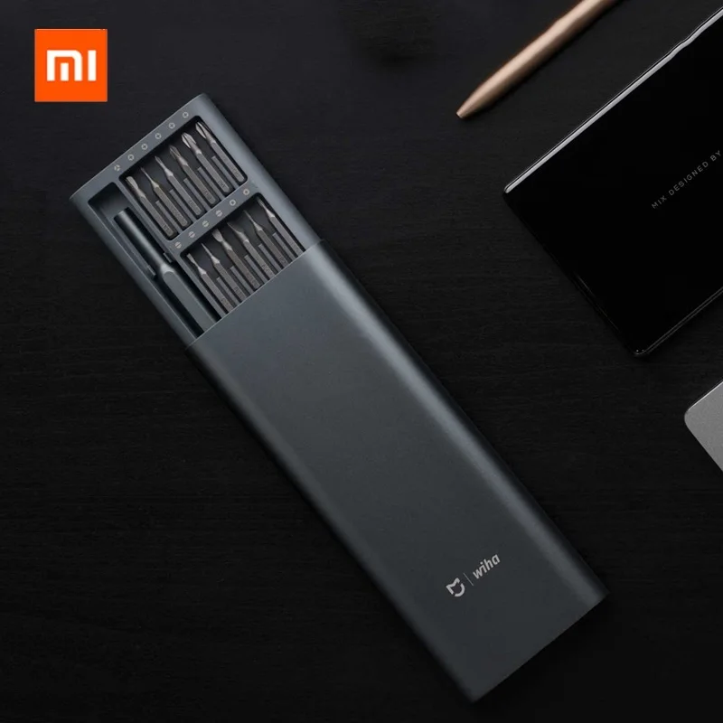Original Xiaomi Mijia Wiha 24 in 1 Precision Magnetic Bits Alluminum Box Screw Driver Repair Tools smart home Kit