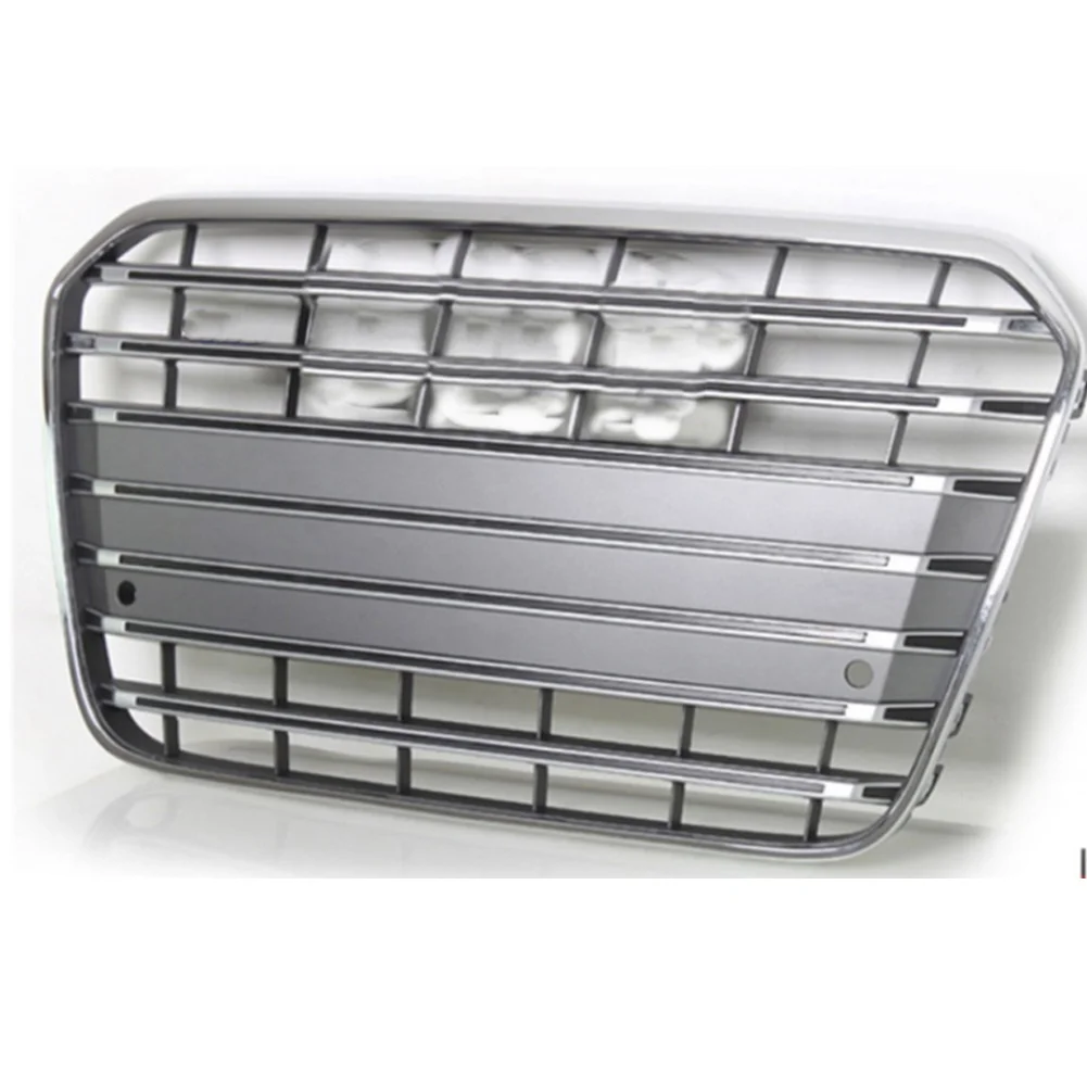 

W/LOGO For Audi A6/S6 C7 2012 2013 2014 2015 Car Accessory Front Bumper Grille Centre Panel Upper Grill (For S6 style)
