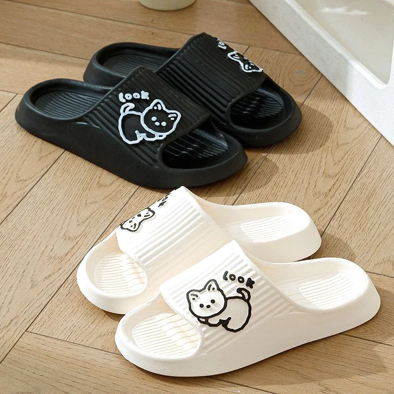 

New Slippers Women Summer Fashion Beach Bottom Can Be Worn outside Non-Slip Indoor Home Shit Feeling Sandals Thick Bottom Shoes