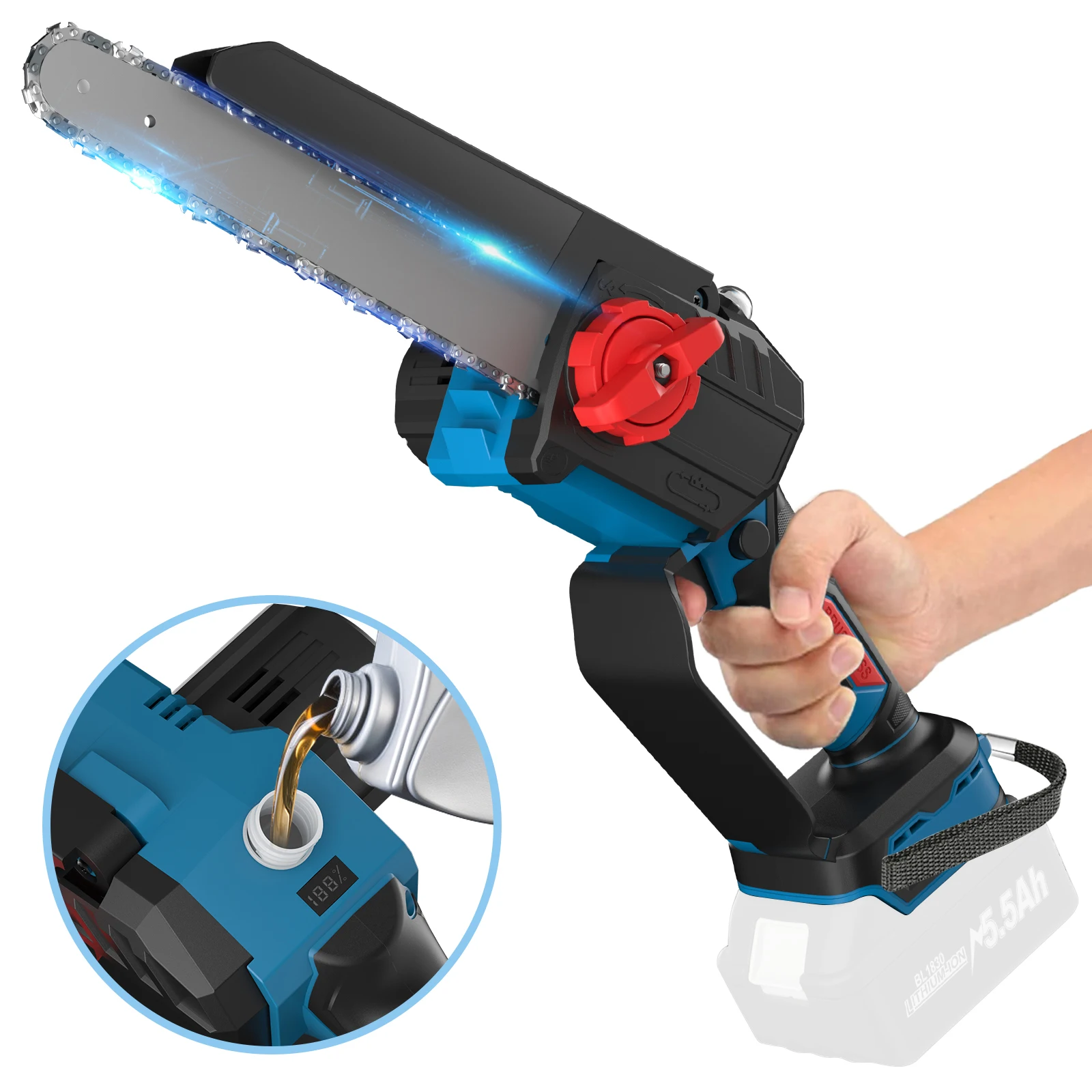 

Аккумуляторная бензопила Synxiter 8 дюймов для Makita 18В