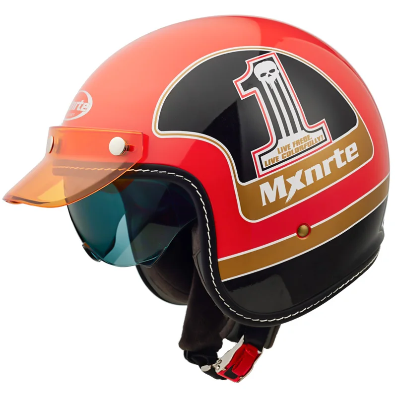 Оригинальный Mxnrte черный красный круизный корабль ретро-шлем унисекс гоночный
