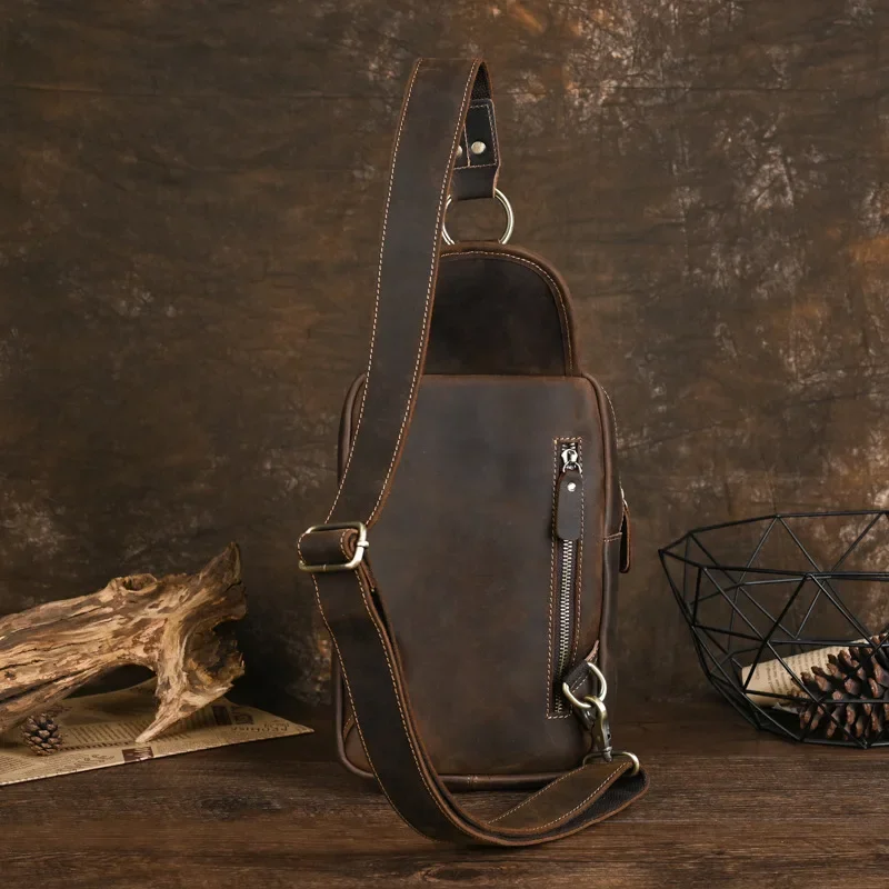Рисунок 3 - Мужская нагрудная сумка из натуральной кожи