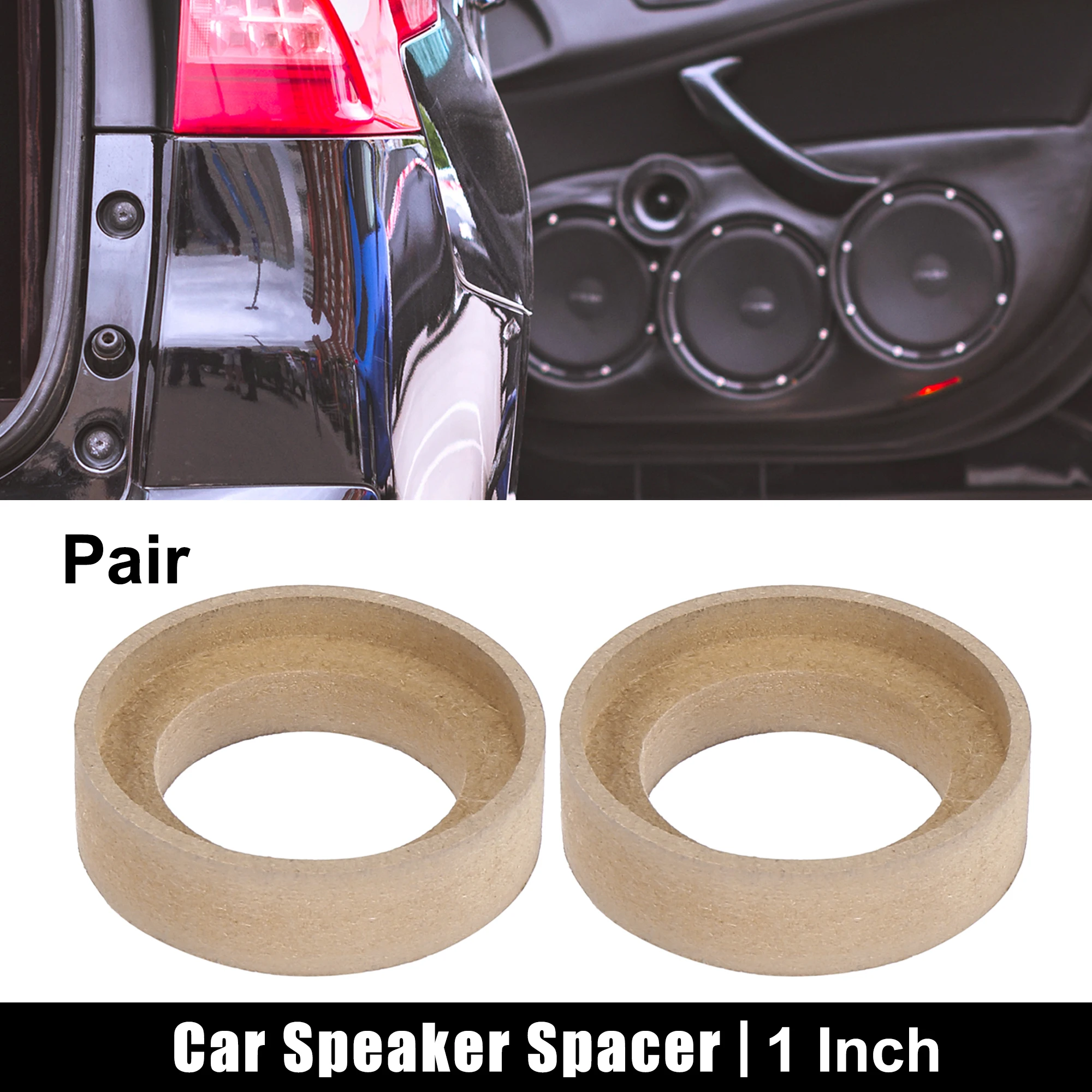 Uxcell Pair 1 Inch Car Audio Speaker Spacer Ring Adaptor Bra