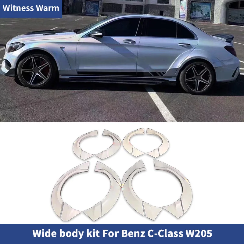 W205 Широкий комплект кузова автомобиля колеса брови для Benz C Класс 2015 модификация