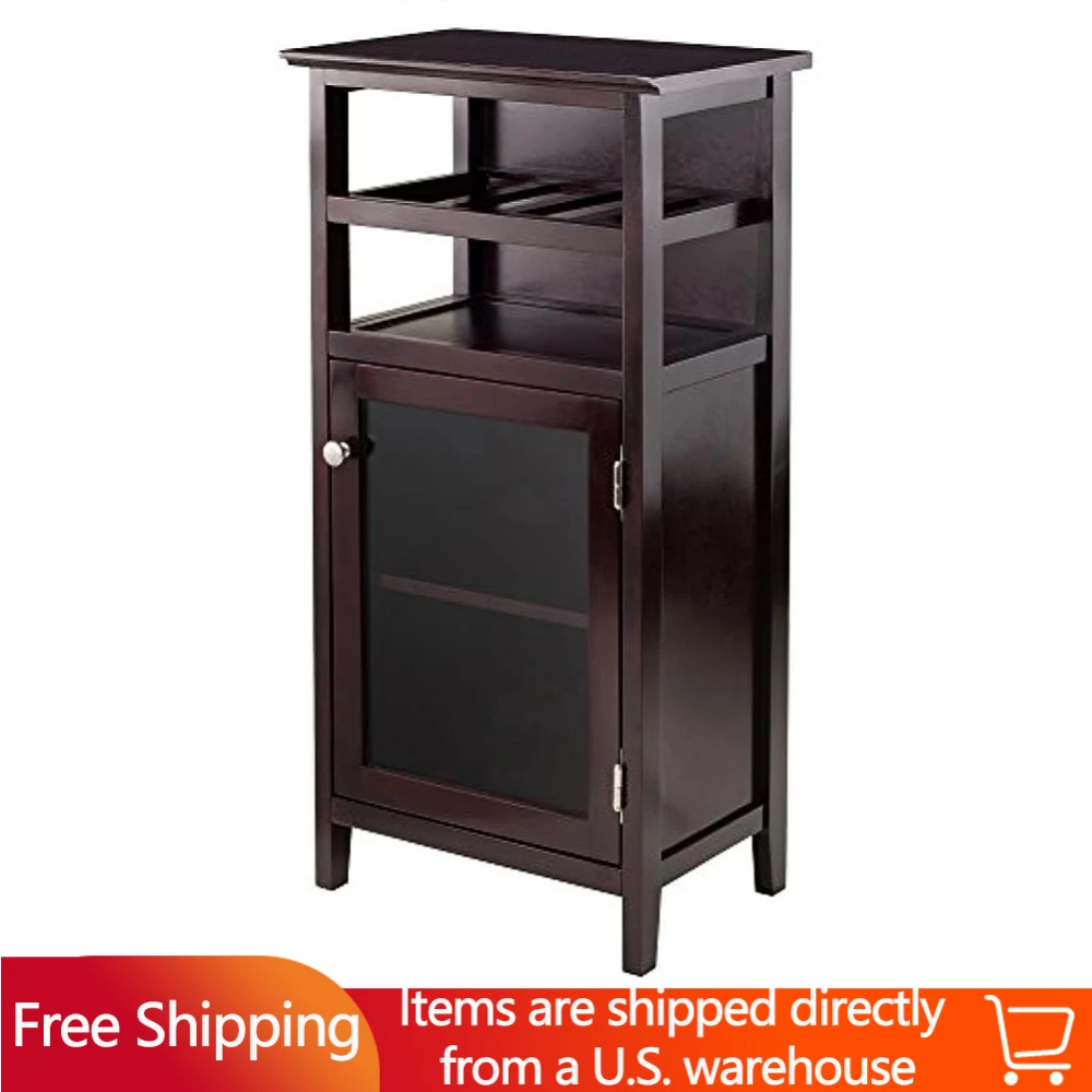 

Wine Storage, Bar and Wine Cabinets , Espresso, 19.13"W x 37.48"H x 12.72"D